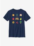 Animal Crossing Fruit And Trees Youth T-Shirt, NAVY, hi-res