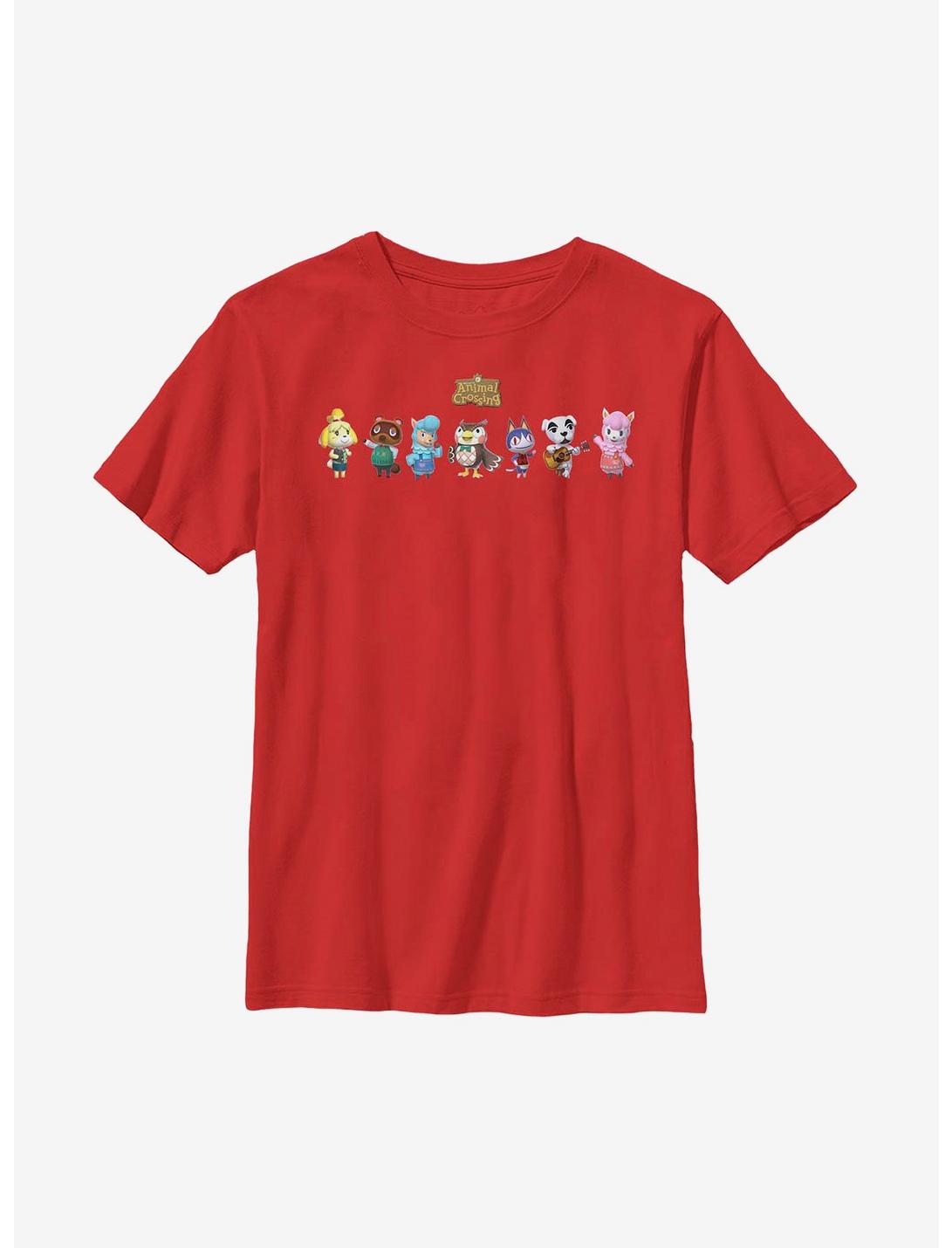 Animal Crossing Greetings Youth T-Shirt, RED, hi-res