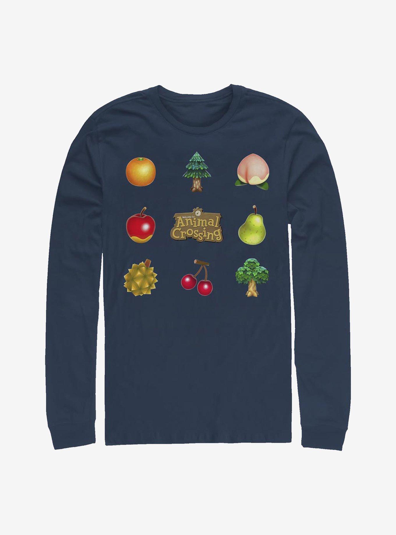 Animal Crossing Fruit And Trees Long-Sleeve T-Shirt, , hi-res