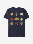 Animal Crossing Fruit And Trees T-Shirt, NAVY, hi-res