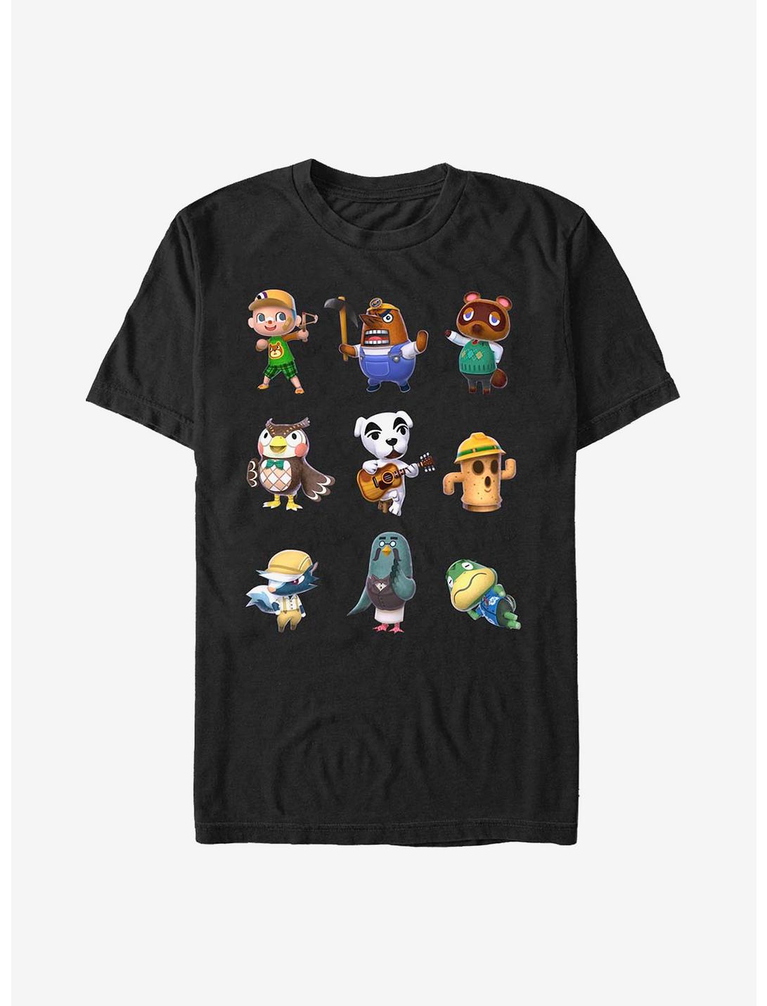 Animal Crossing Characters T-Shirt, BLACK, hi-res