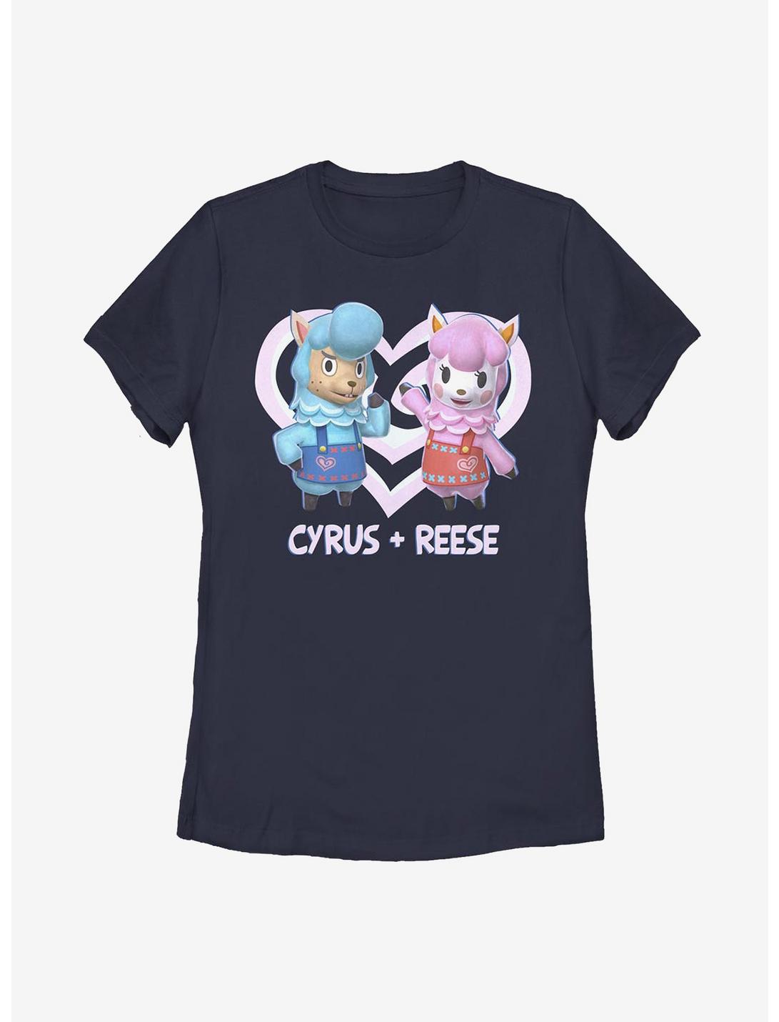 Animal Crossing Cyrus And Reese Womens T-Shirt, NAVY, hi-res