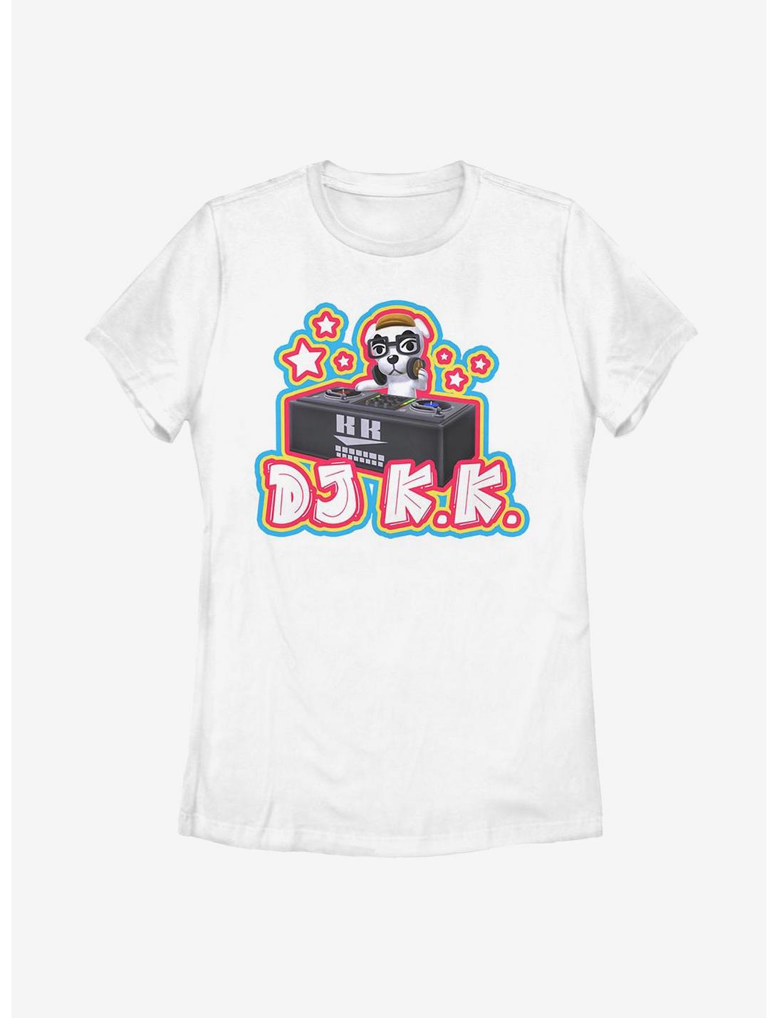 Animal Crossing DJ K.K. Starry Pop Womens T-Shirt, WHITE, hi-res