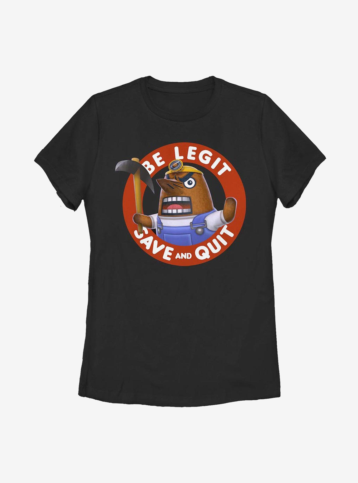 Animal Crossing Legit Resetti Womens T-Shirt, BLACK, hi-res