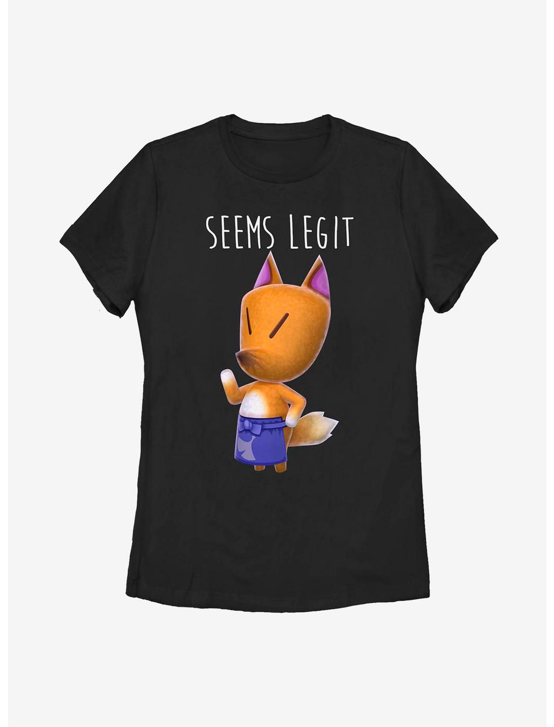 Animal Crossing Redd Seems Legit Womens T-Shirt, BLACK, hi-res