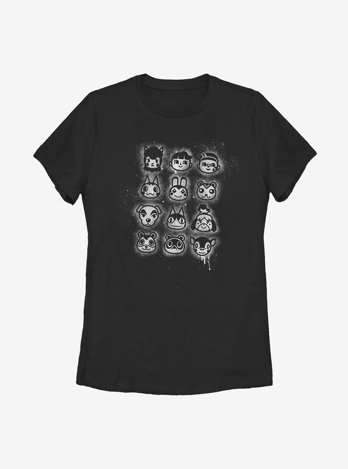 Animal Crossing Tilted Villager Stencil Womens T-Shirt, , hi-res