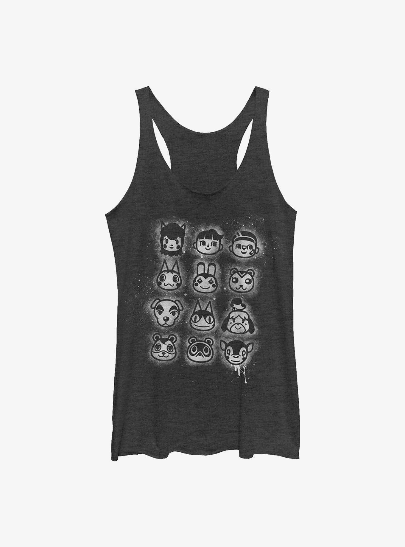 Animal Crossing Tilted Villager Stencil Womens Tank Top, , hi-res