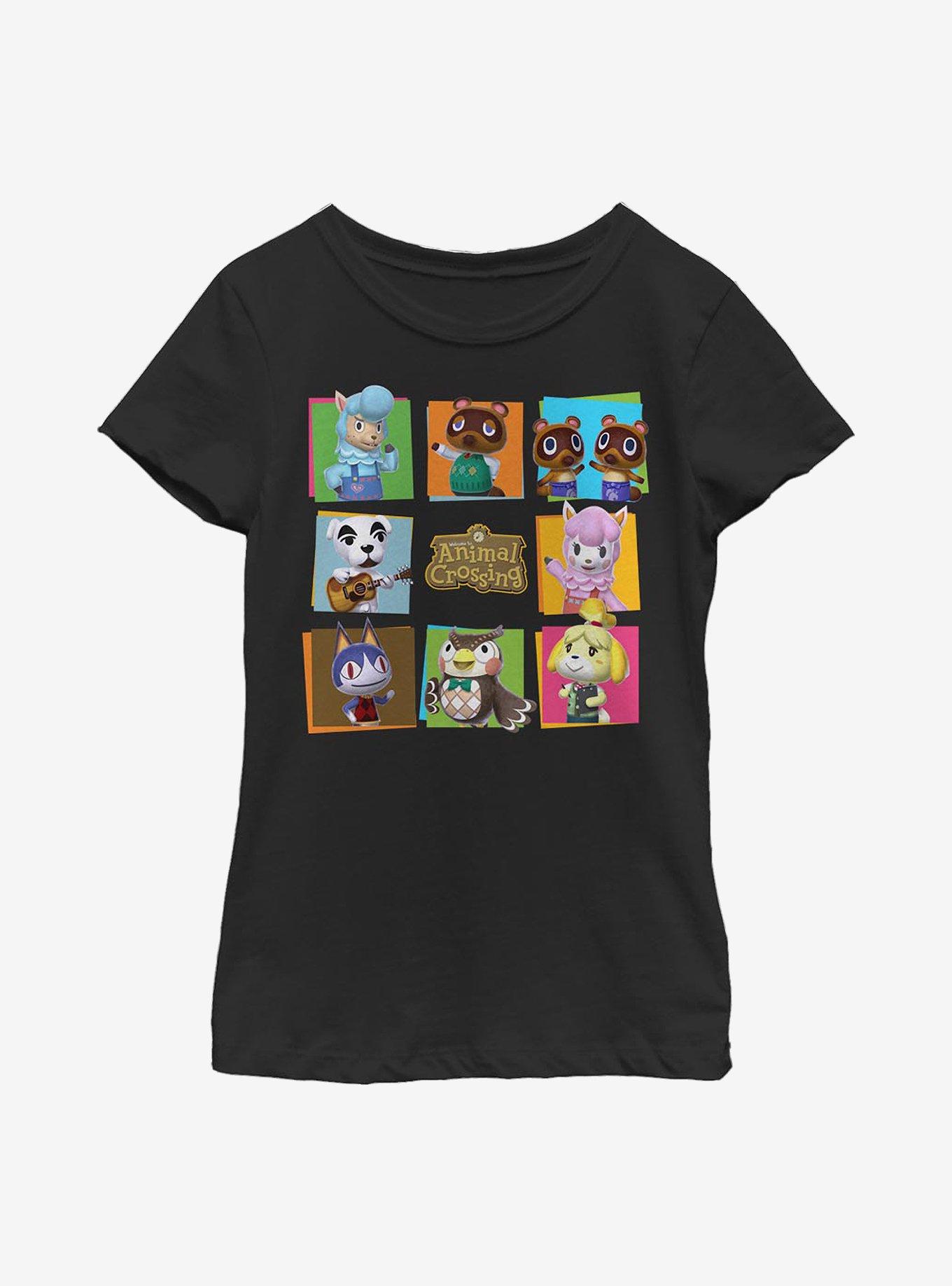 Animal Crossing Character Box Up Youth Girls T-Shirt, , hi-res
