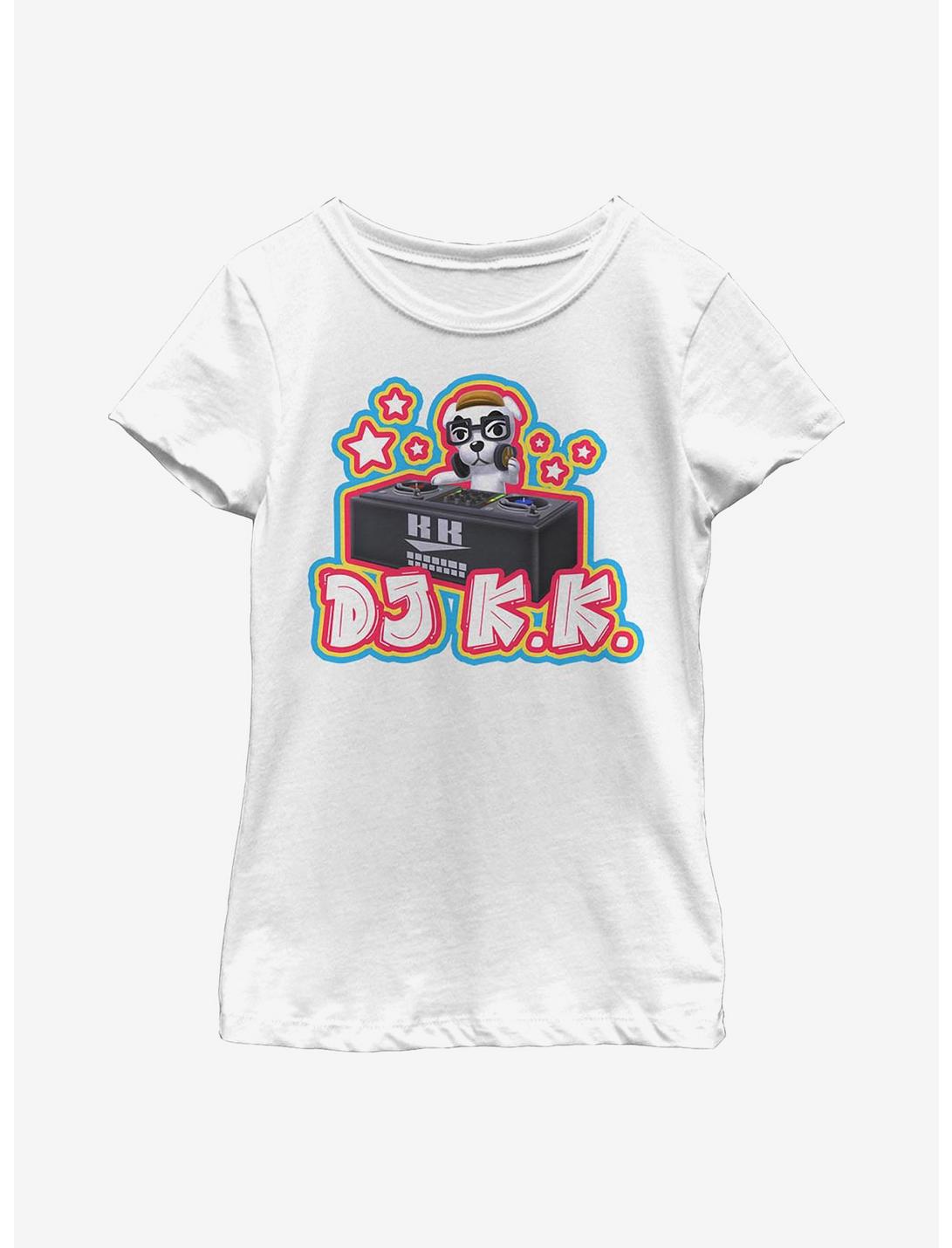 Animal Crossing DJ K.K. Starry Pop Youth Girls T-Shirt, WHITE, hi-res