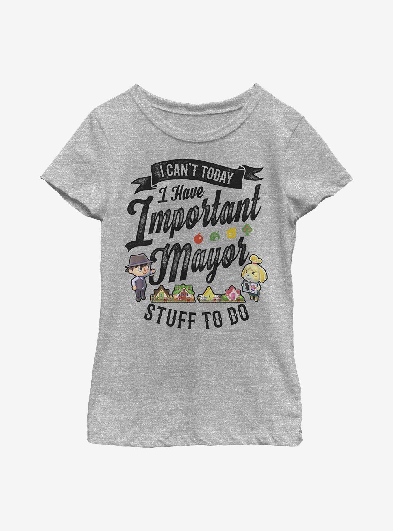 Animal Crossing Important Mayor Stuff Youth Girls T-Shirt, , hi-res