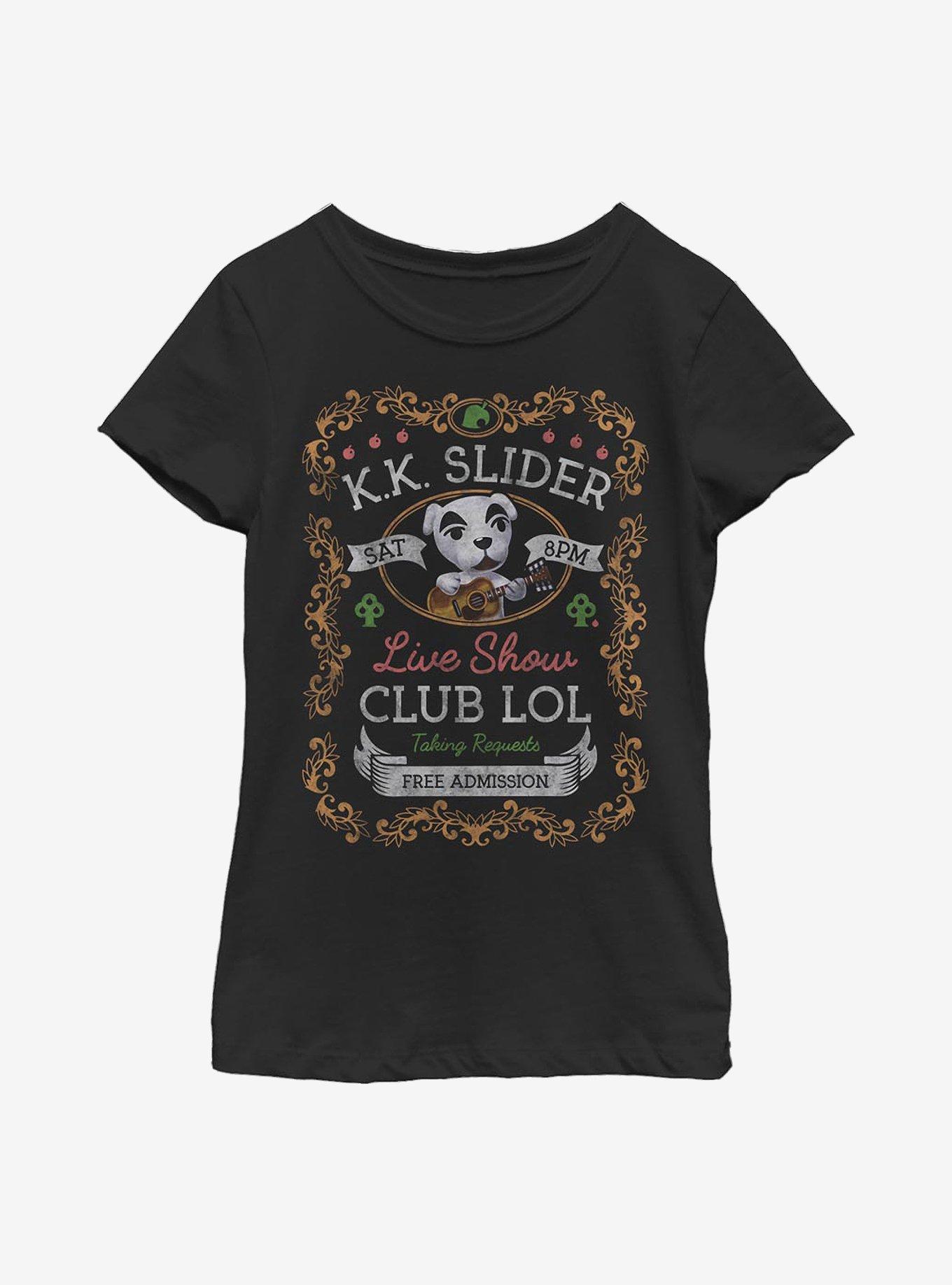 Animal Crossing K.K. Slider Poster Youth Girls T-Shirt, , hi-res