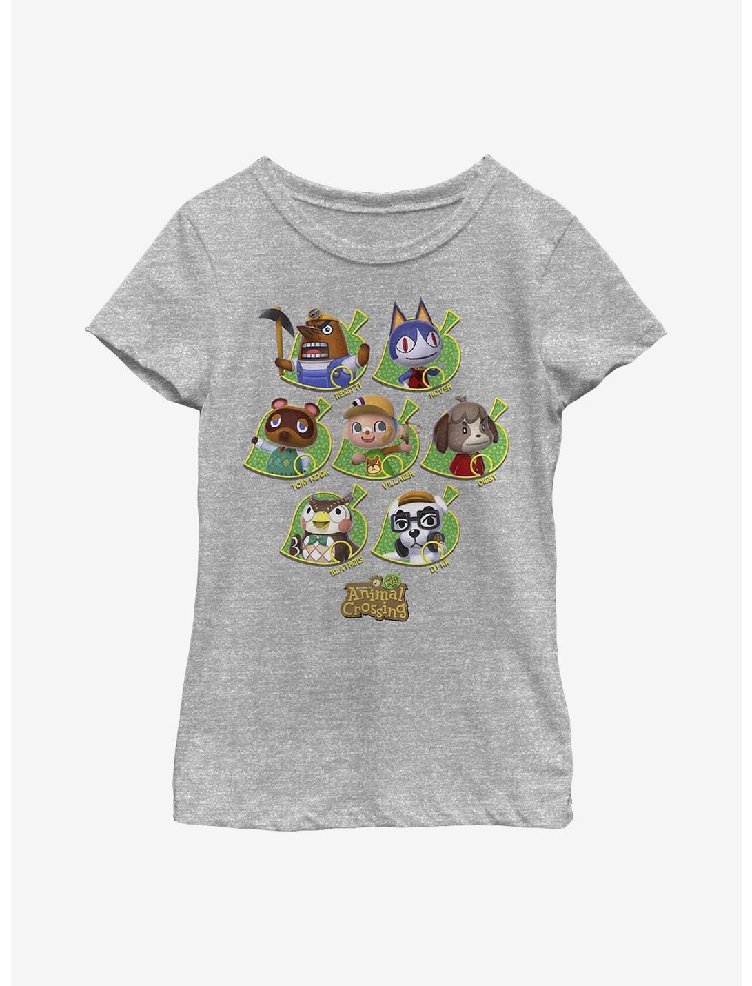 Animal Crossing New Leaves Youth Girls T-Shirt, ATH HTR, hi-res