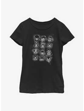 Animal Crossing Tilted Villager Stencil Youth Girls T-Shirt, , hi-res