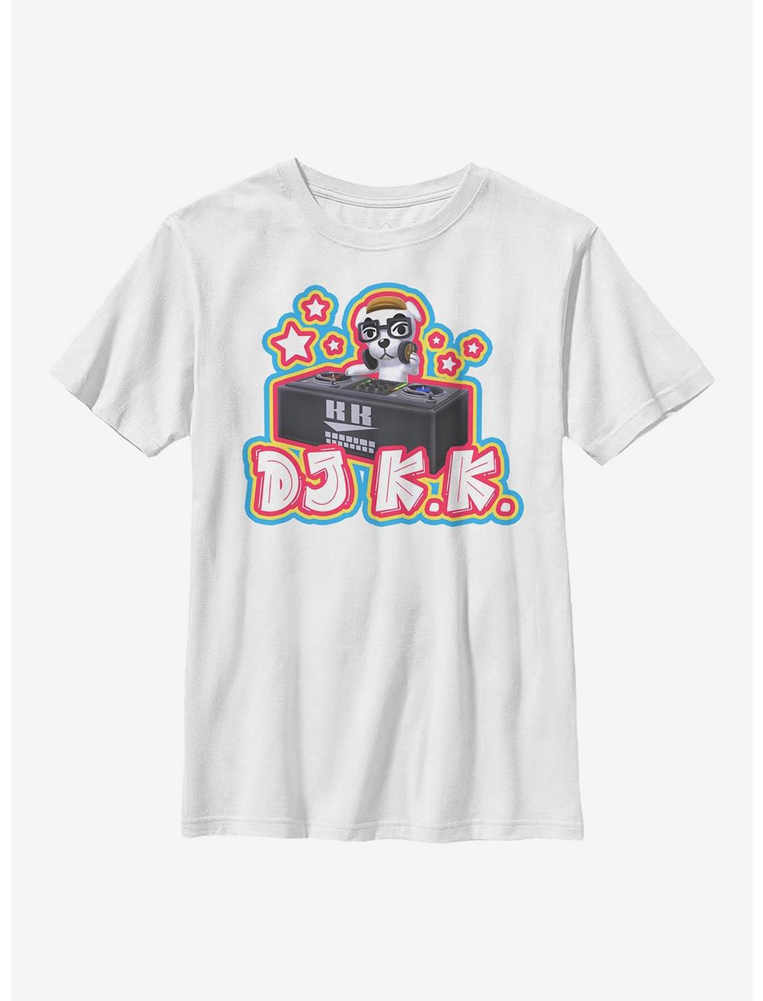 Animal Crossing DJ K.K. Starry Pop Youth T-Shirt, WHITE, hi-res