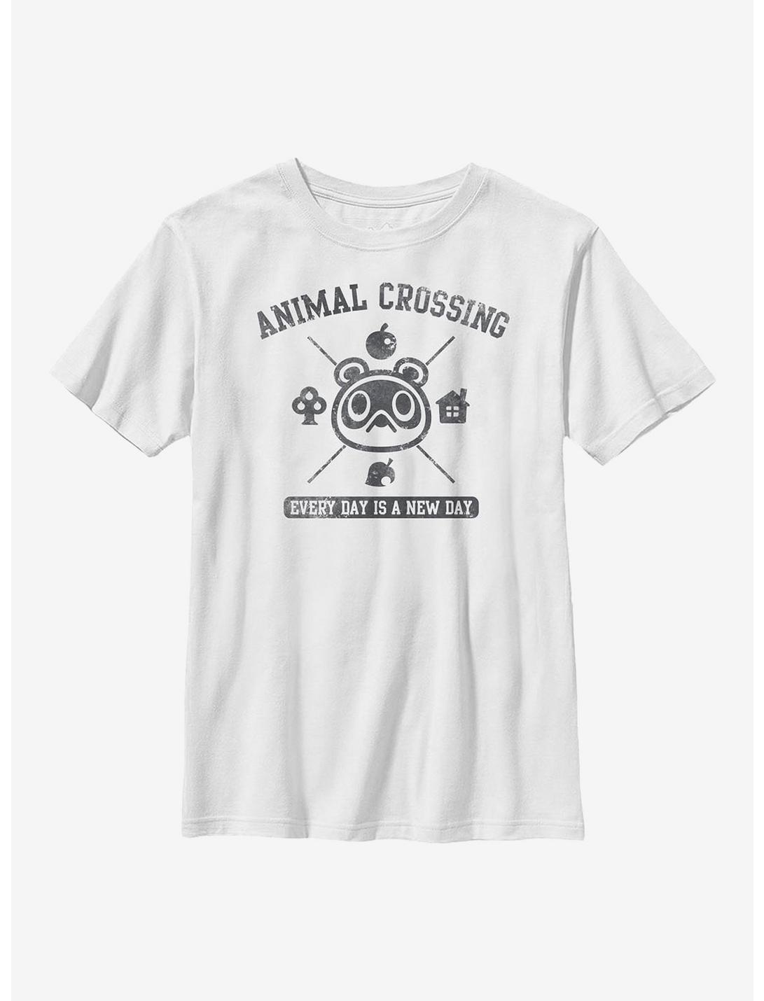 Animal Crossing Nook Every Day Youth T-Shirt, WHITE, hi-res