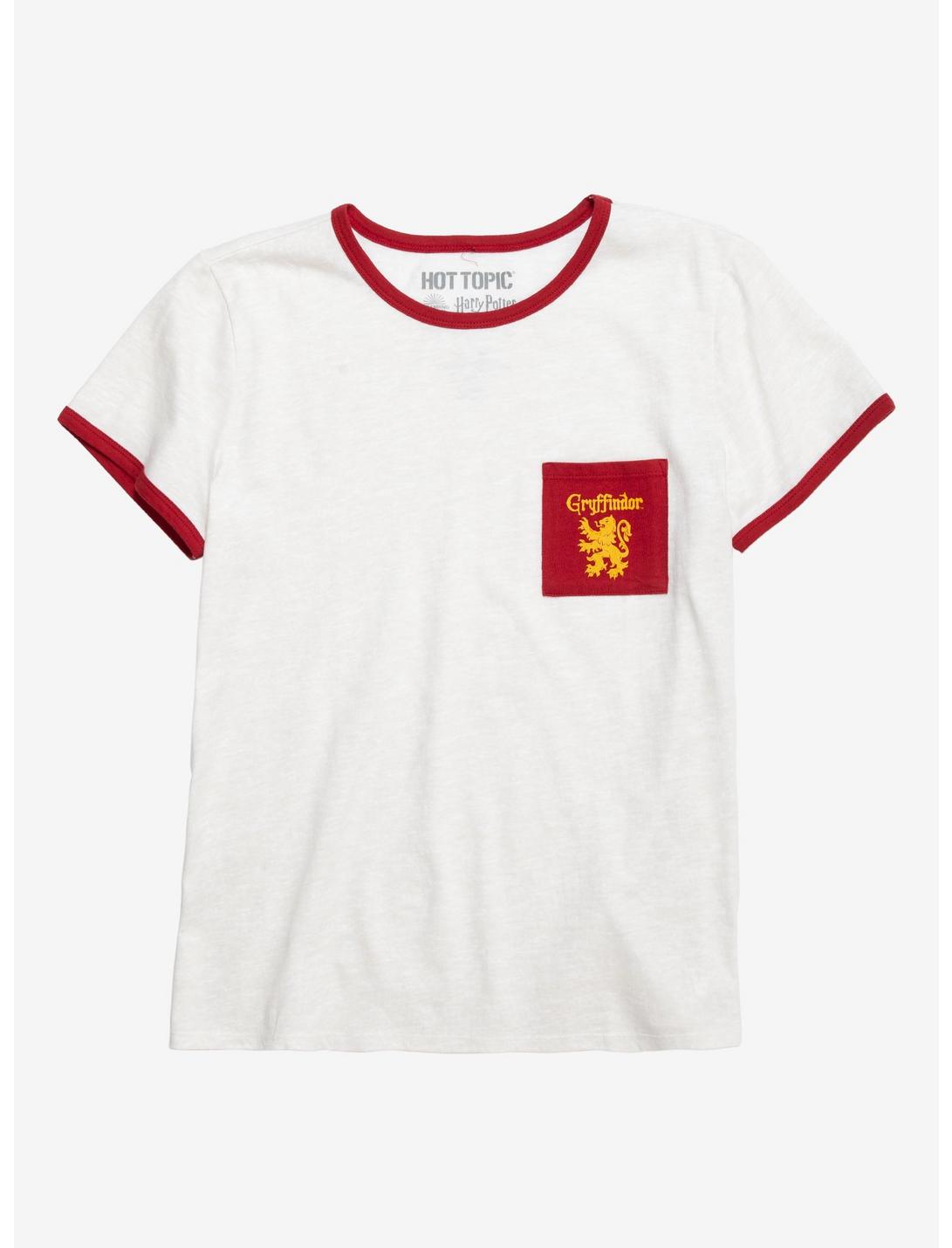 Harry Potter Gryffindor Pocket Girls Ringer T-Shirt, RED, hi-res