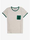 Harry Potter Slytherin Pocket Girls Ringer T-Shirt Plus Size, GREEN, hi-res
