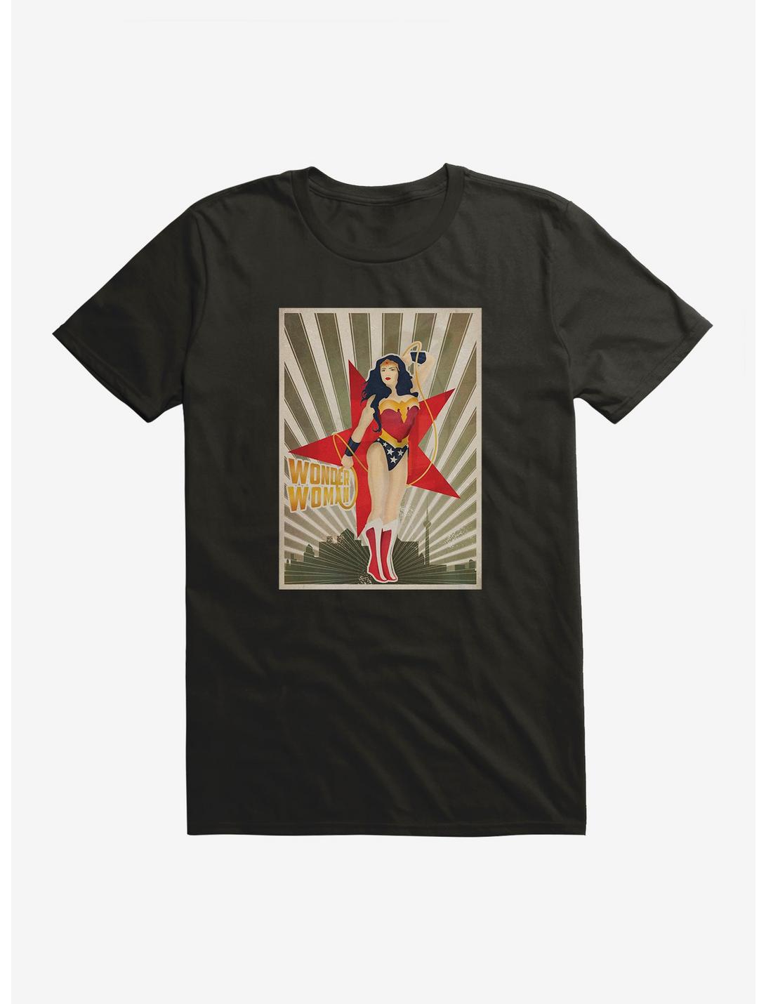 DC Comics Wonder Woman Star Poster T-Shirt, BLACK, hi-res
