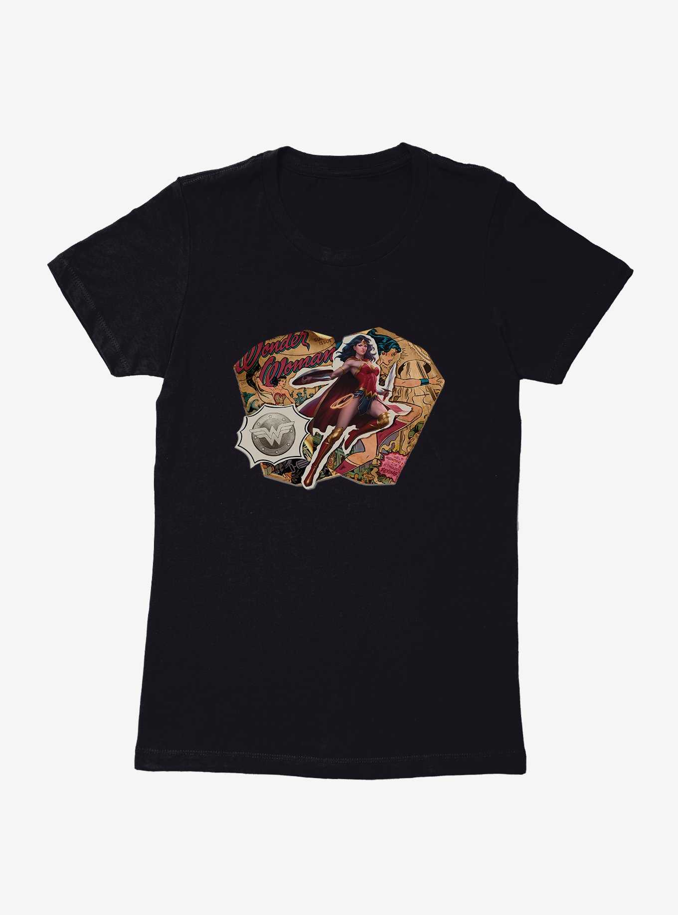 DC Comics Wonder Woman Classic Collage Womens T-Shirt, , hi-res