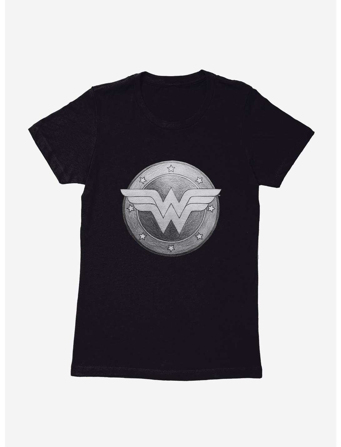 DC Comics Wonder Woman Sketch Shield Womens T-Shirt, , hi-res