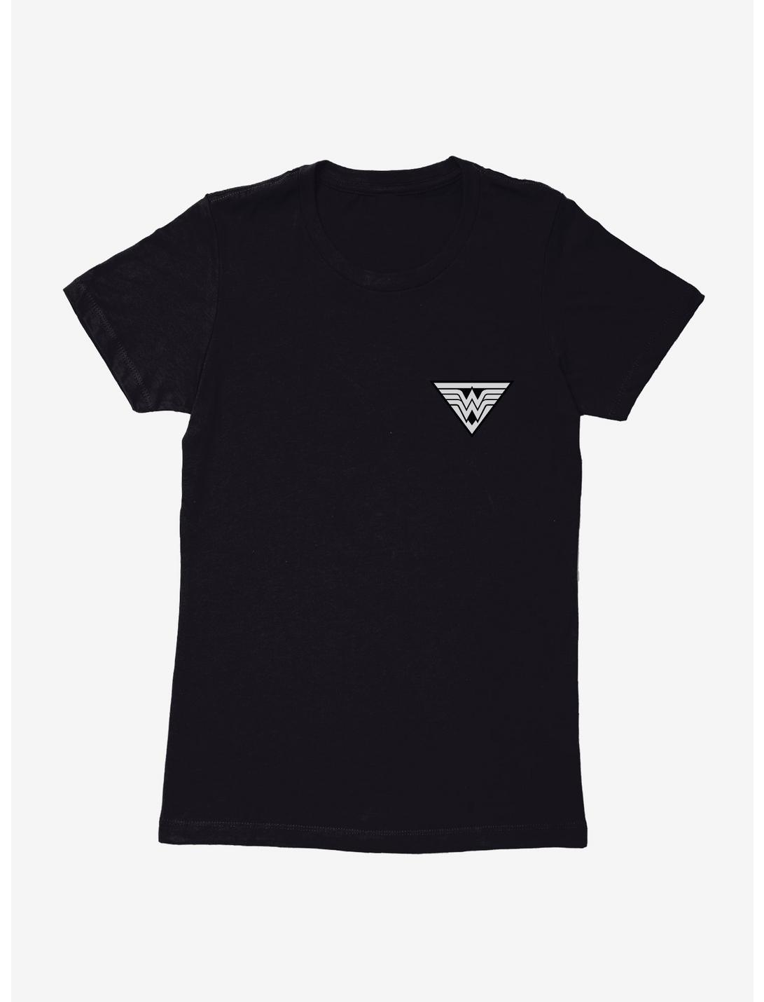 DC Comics Wonder Woman Triangle Logo Womens T-Shirt, BLACK, hi-res