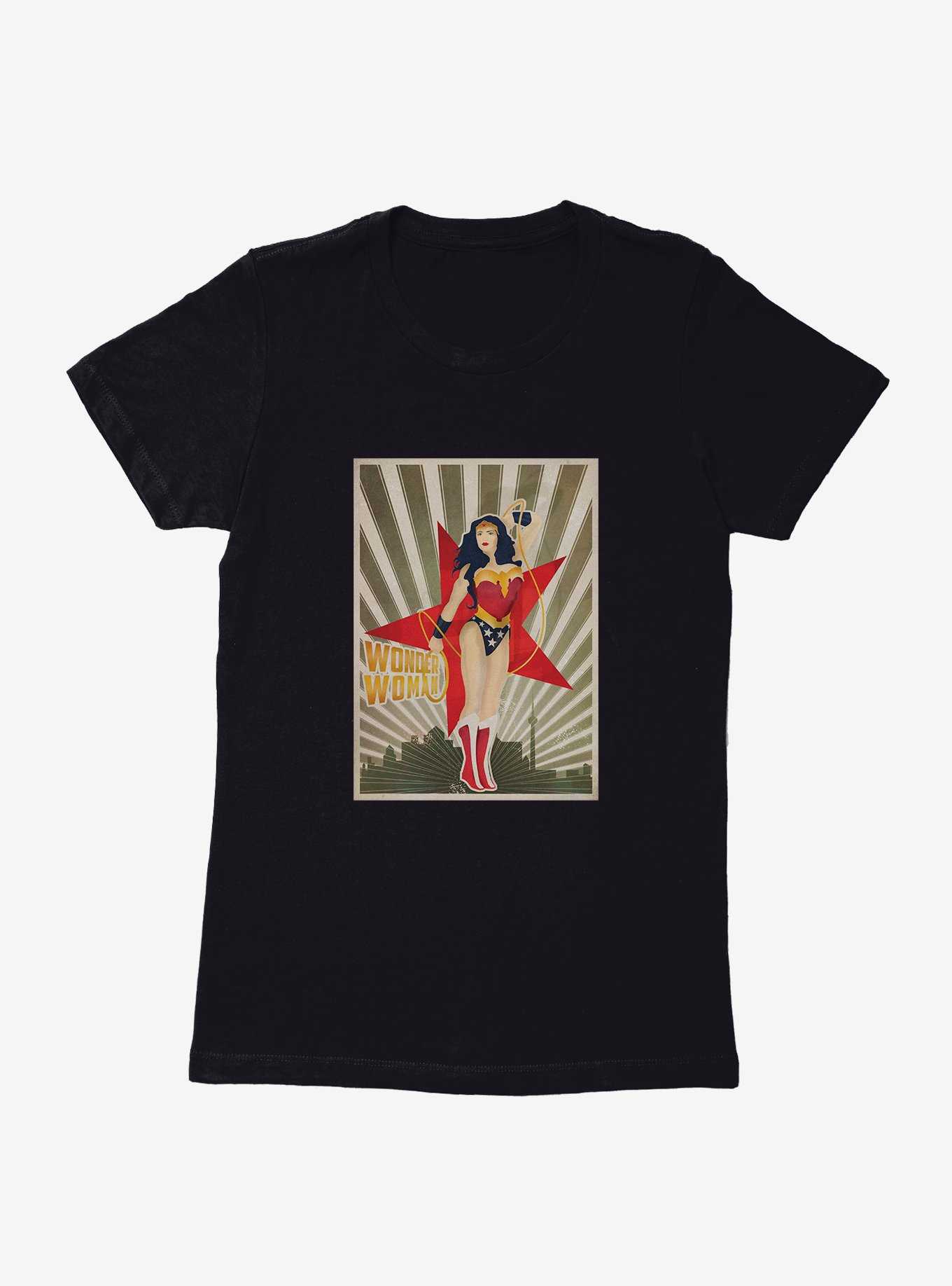 DC Comics Wonder Woman Star Poster Womens T-Shirt, , hi-res