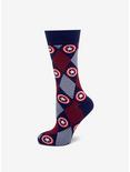 Marvel Captain America Navy Argyle Stripe Socks, , hi-res