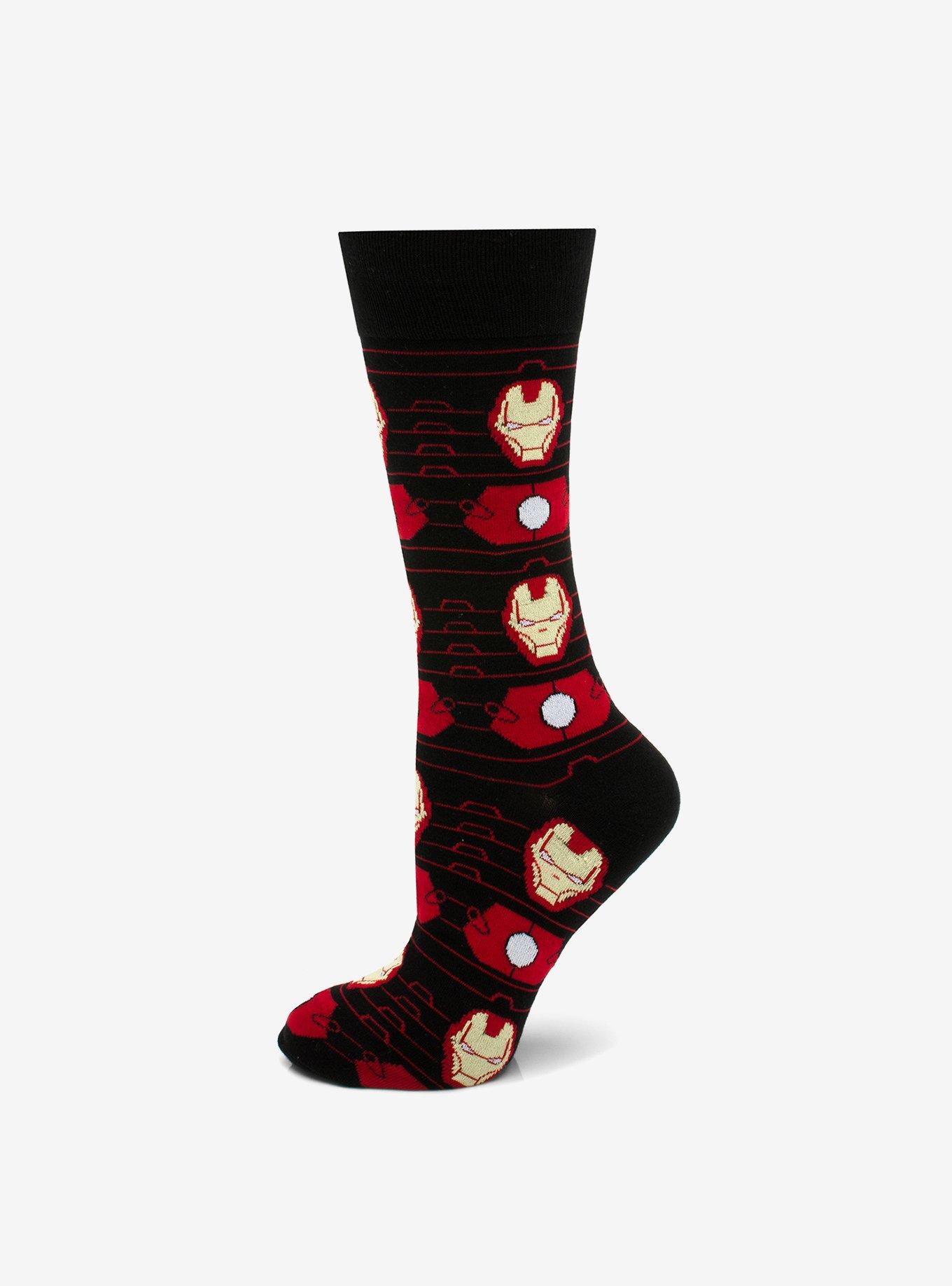 Marvel Iron Man Stripe Black Socks, , hi-res