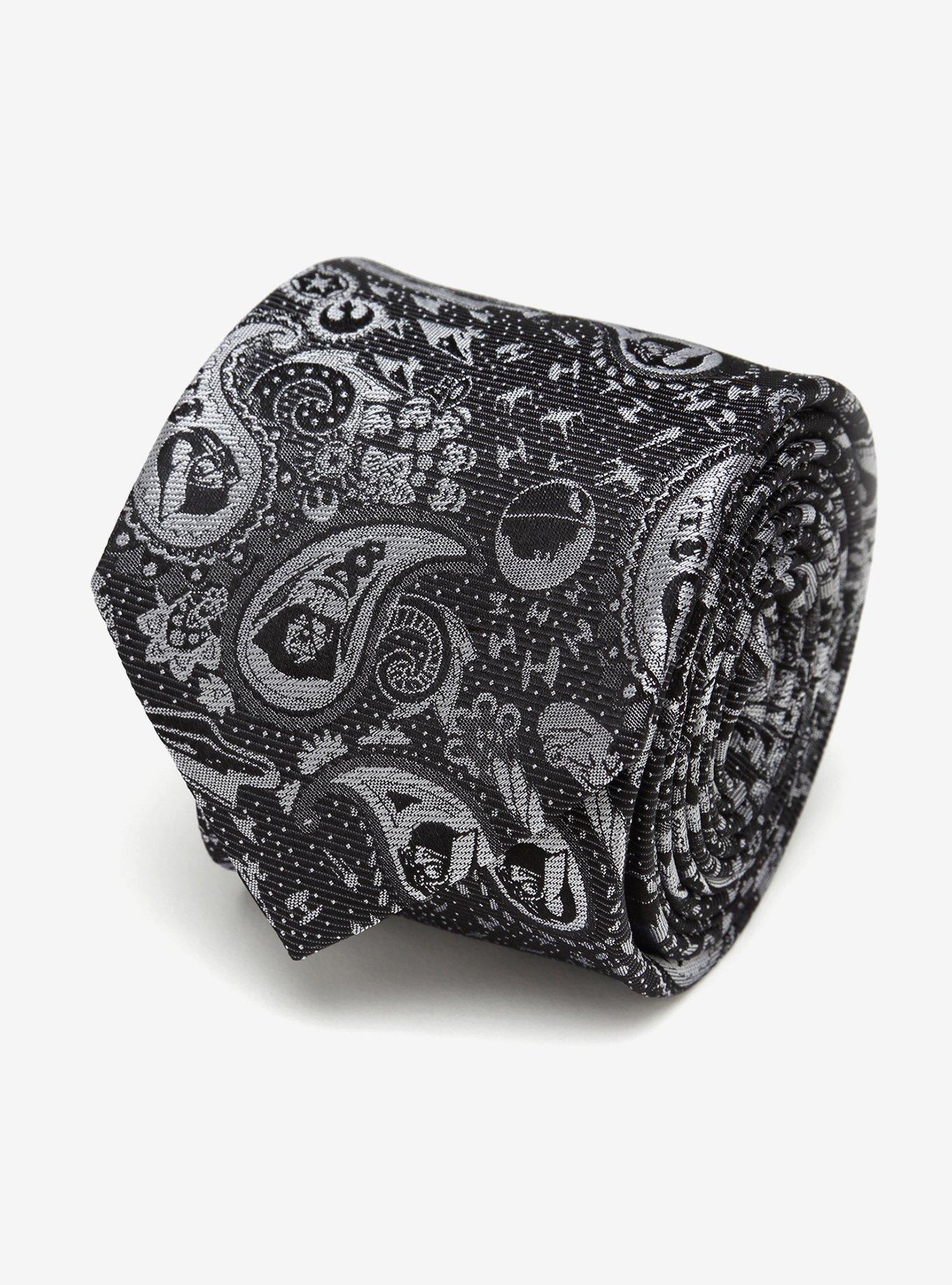 Star Wars Vader Paisley Black and White Tie, , hi-res