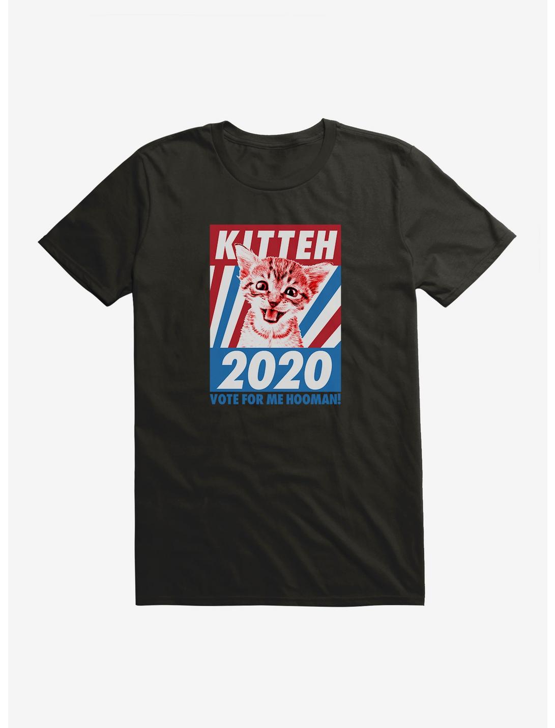 Voting Humor KITTEH 2020 T-Shirt, BLACK, hi-res