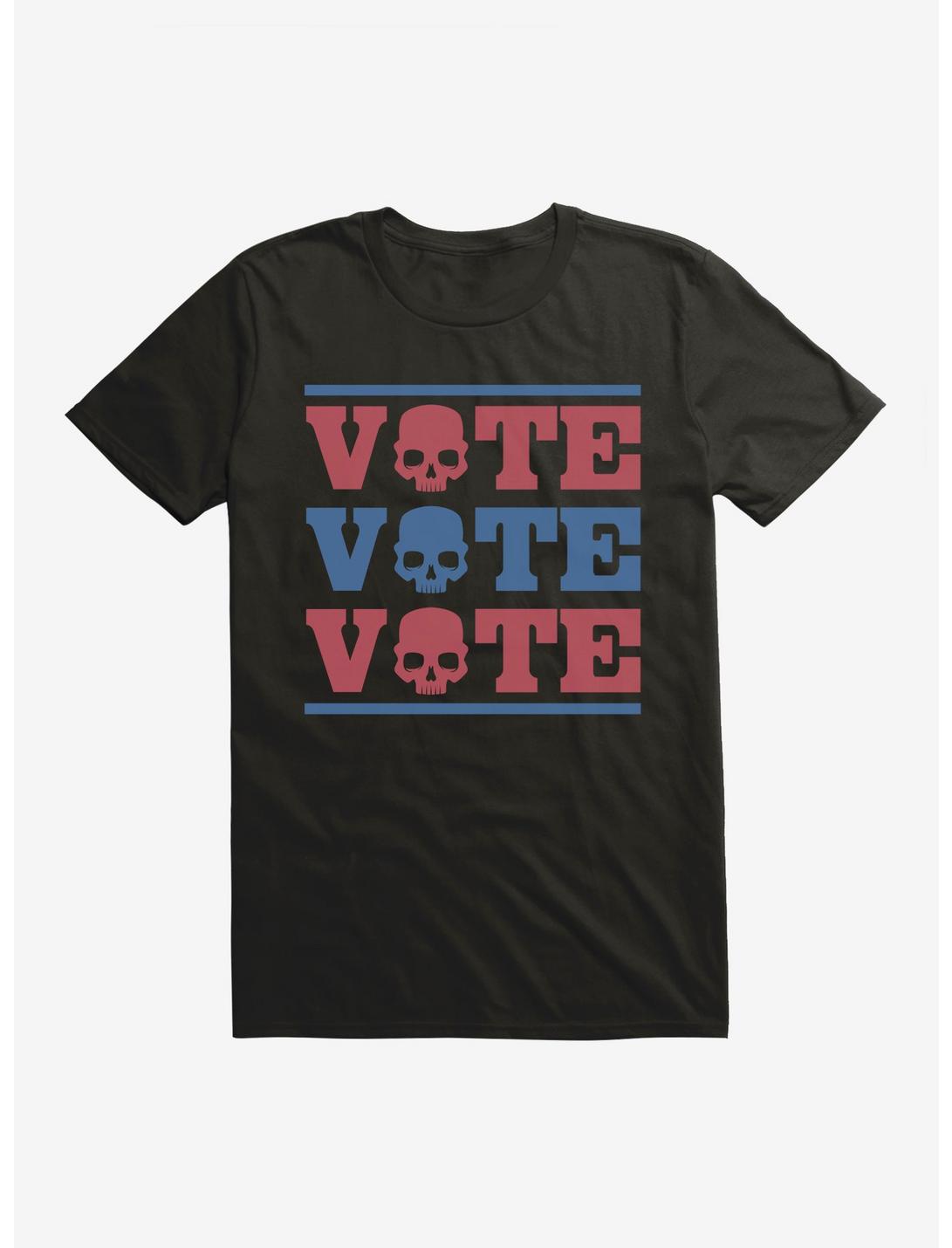 Voting Humor Skully Vote T-Shirt, BLACK, hi-res
