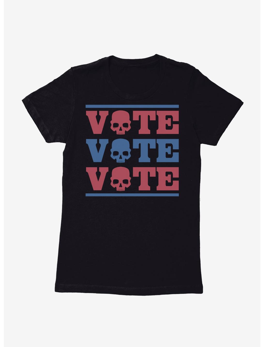 Voting Humor Skully Vote Womens T-Shirt, BLACK, hi-res