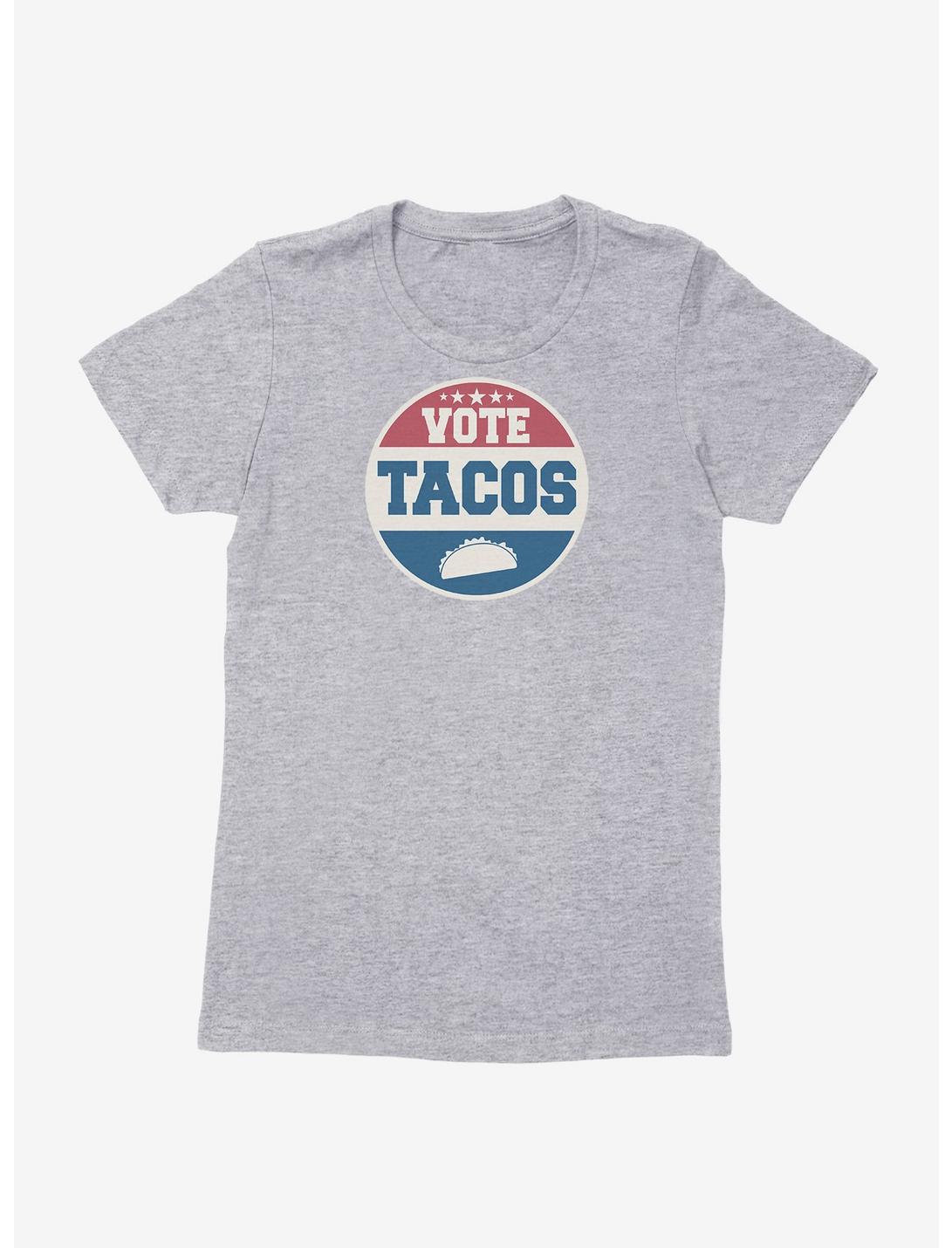 Voting Humor Vote Tacos Womens T-Shirt, HEATHER, hi-res