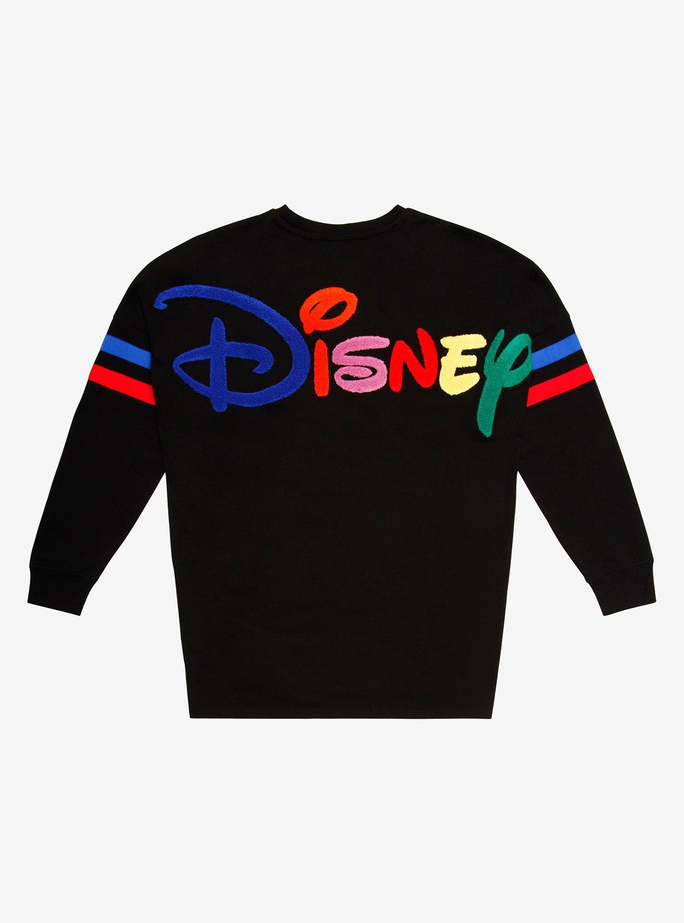 Disney Rainbow Chenille Logo Hype Jersey - BoxLunch Exclusive, MULTI, hi-res