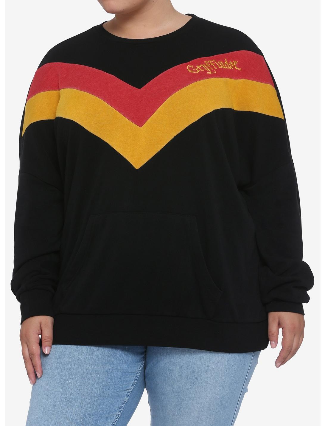Harry Potter Gryffindor Chevrons Girls Sweatshirt Plus Size, RED, hi-res