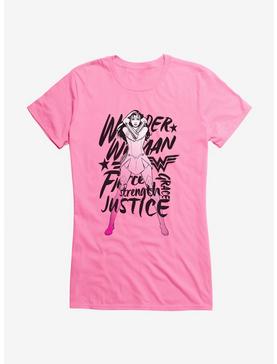 DC Comics Wonder Woman Grace And Strength Girls T-Shirt, , hi-res