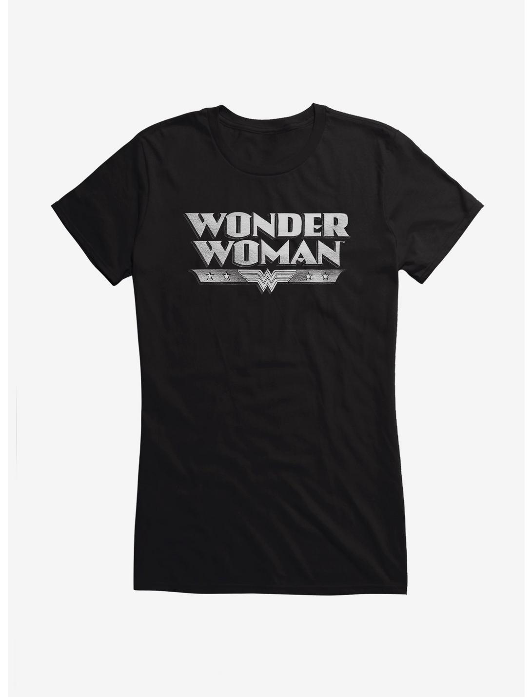 DC Comics Wonder Woman Sketch Logo Girls T-Shirt, , hi-res