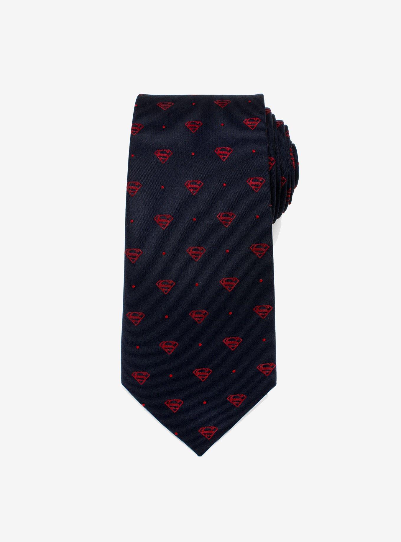 DC Comics Superman Shield Navy and Red Dot Tie, , hi-res