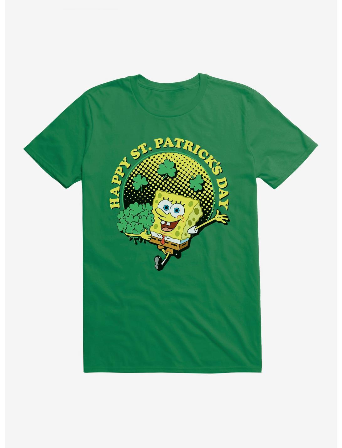 SpongeBob SquarePants Happy Saint Patrick's Day Dots T-Shirt, , hi-res