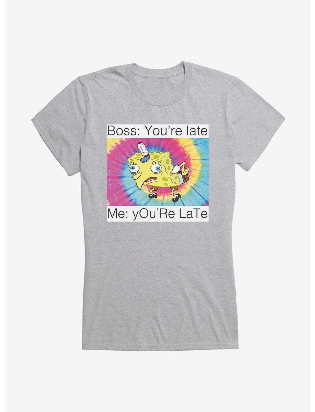 SpongeBob SquarePants You're Late Meme Girls T-Shirt, , hi-res
