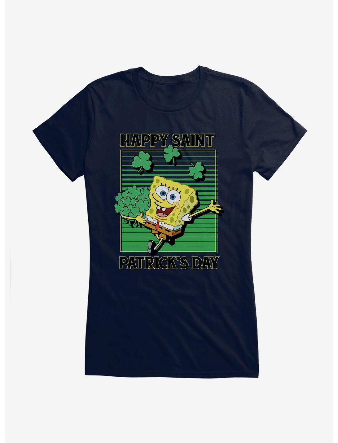 SpongeBob SquarePants Happy Saint Patrick's Day Clovers Girls T-Shirt, , hi-res