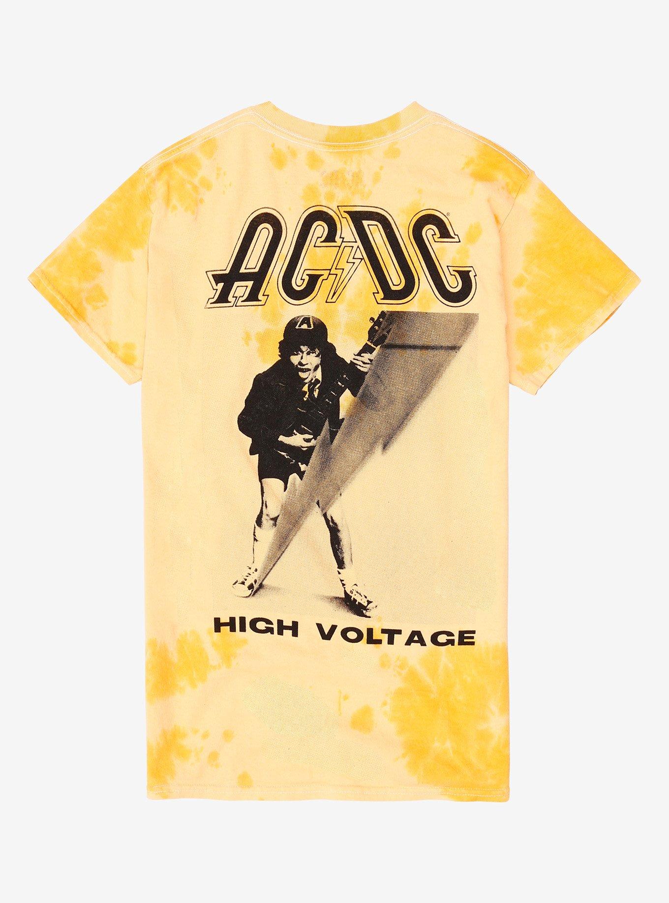 AC/DC High Voltage Tie-Dye Girls T-Shirt, ORANGE, hi-res