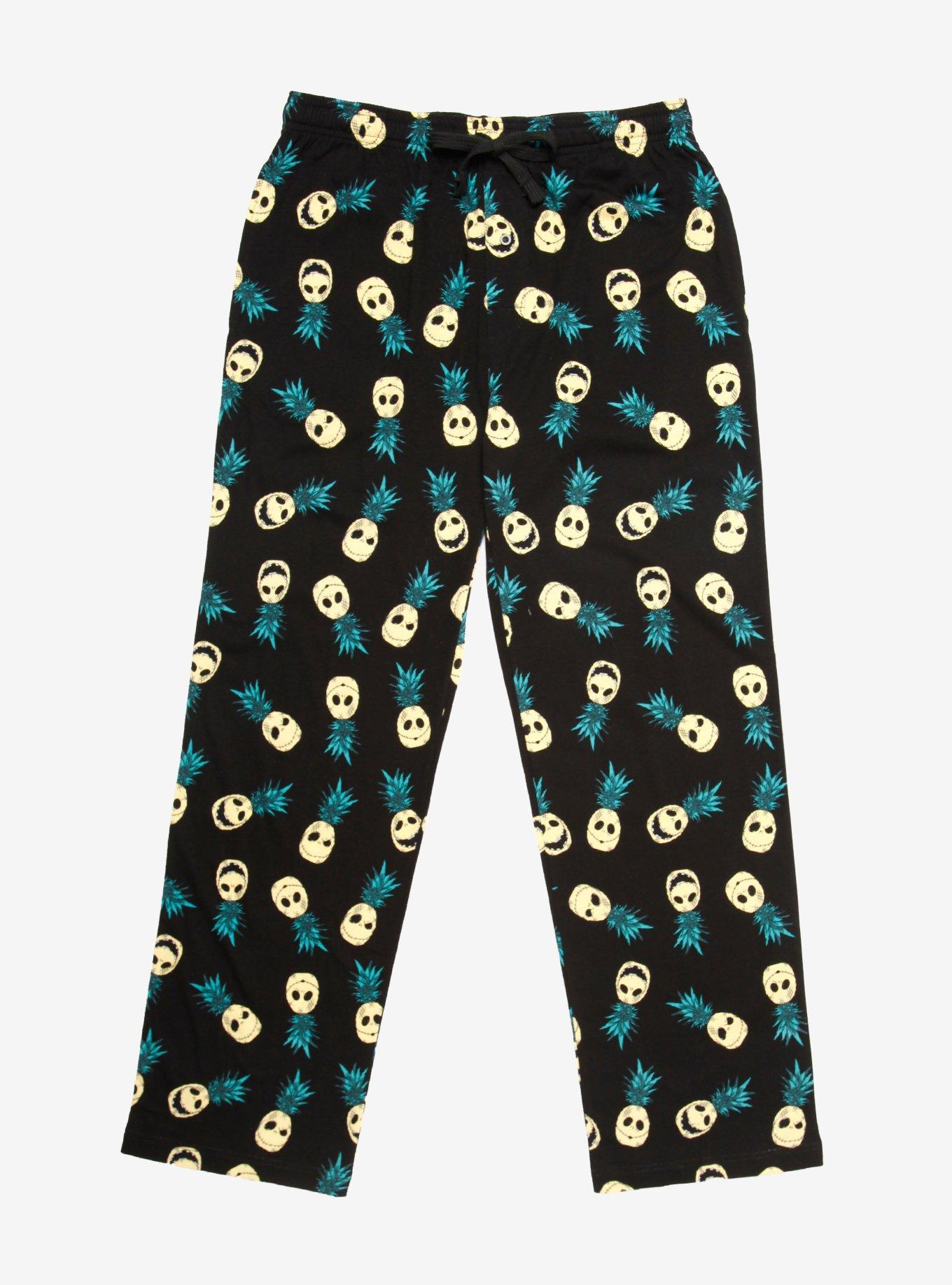 Disney The Nightmare Before Christmas Summer Pineapple Jack Sleep Pants - BoxLunch Exclusive, BLACK, hi-res