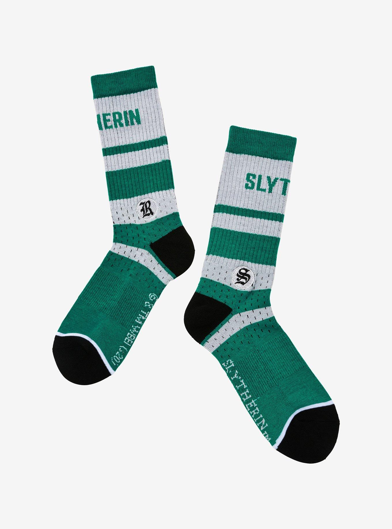 Harry Potter Slytherin Colorblock Crew Socks Boxlunch Exclusive Boxlunch 6892