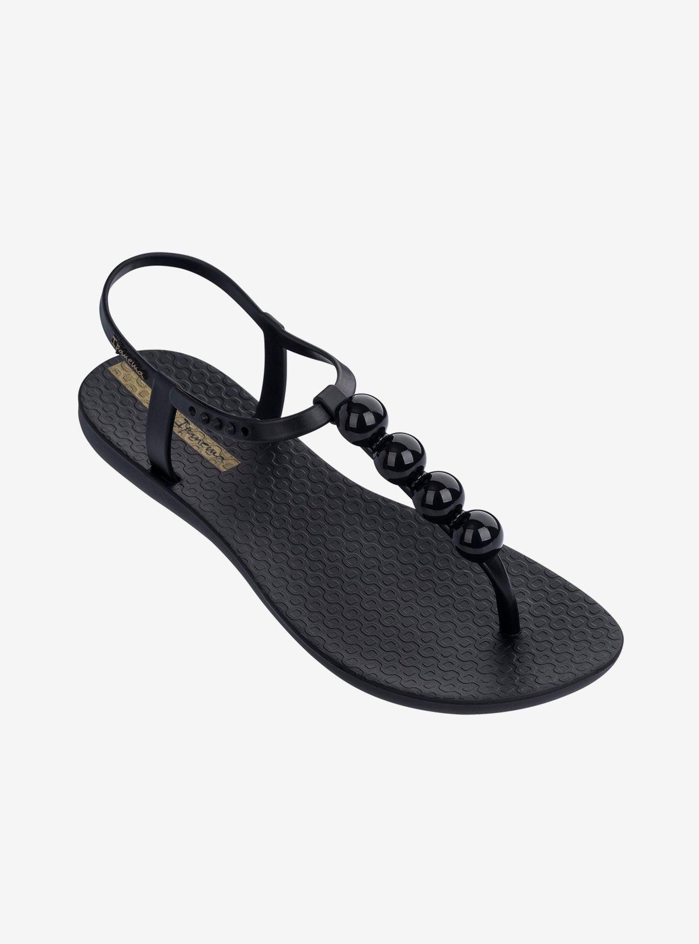 Black And Black Pearl Sandal, BLACK, hi-res