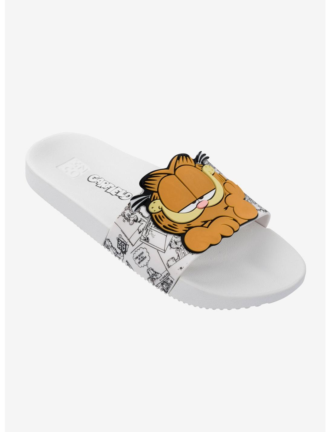 Garfield Lazy White Slide, WHITE, hi-res