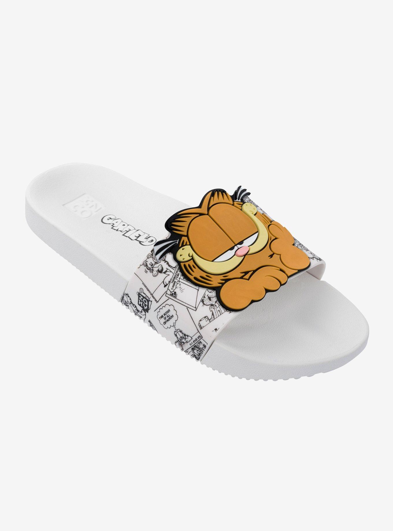 Garfield Lazy White Slide, WHITE, hi-res