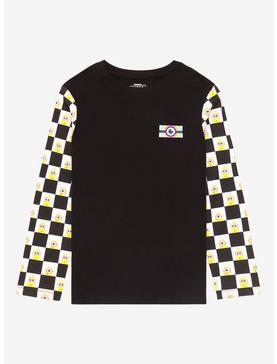 Minions Checkered Sleeve Youth Long Sleeve T-Shirt, , hi-res