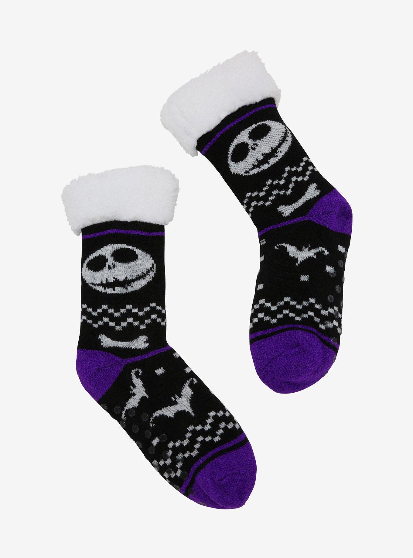 The Nightmare Before Christmas Jack Fair Isle Cozy Slipper Socks | Hot ...