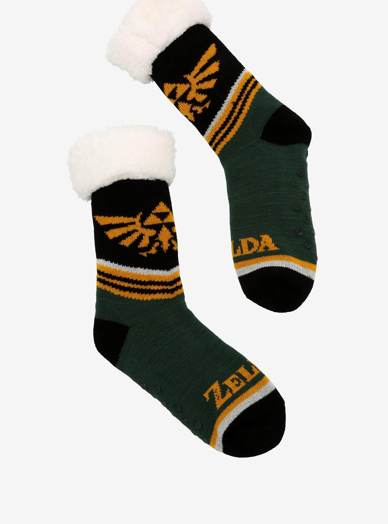 The Legend Of Zelda Royal Crest Cozy Slipper Socks, , hi-res